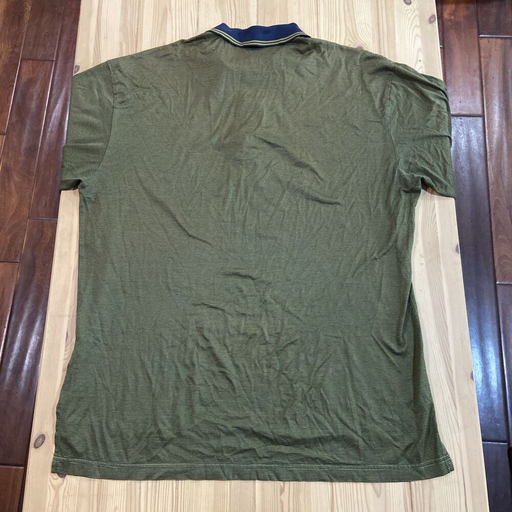 Descente 65/2 Double Mercerized Cotton Castle Pines Golf Club Polo Large Striped - Picture 8 of 9